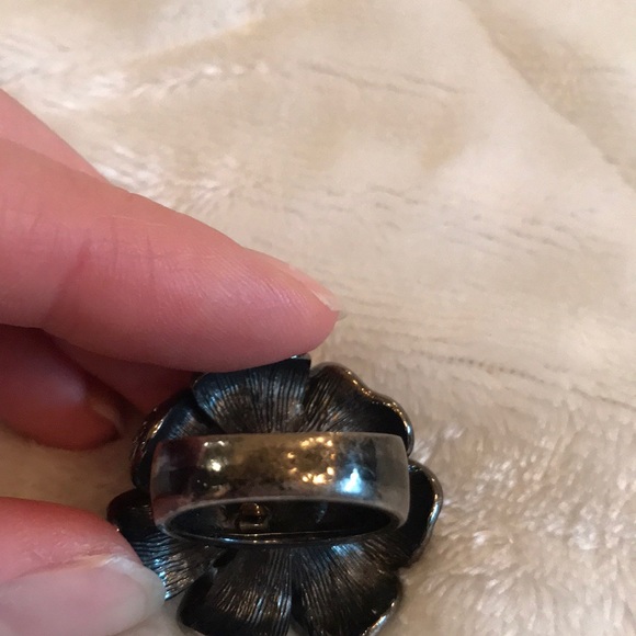 Ariella Collections Dark Grey Rhinestone Ring - Picture 7 of 8